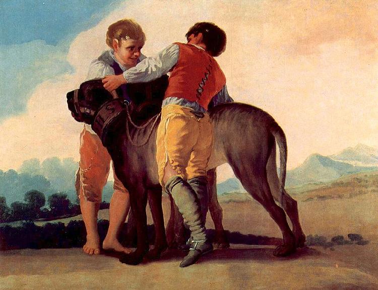Francisco de Goya Knaben mit Bluthunden Germany oil painting art